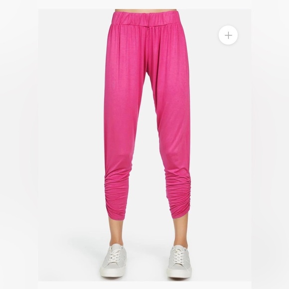 Michael Lauren Pablo shirring pants in red. Stock photo is pink. Size L. NWT NN - Picture 1 of 7